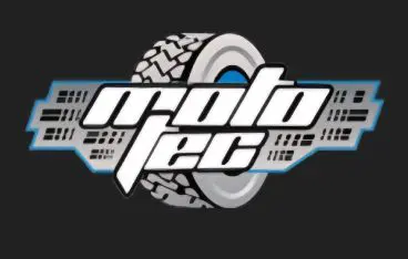 Motor tech logo with tire design.
