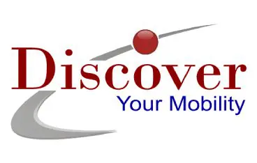 Discover Your Mobility logo with red sphere.