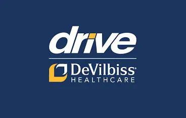 Drive DeVilbiss Healthcare logo on blue background.